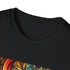 Charcoal cotton T-shirt with mesmerizing fractal pattern and crew neck design