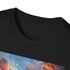 Charcoal cotton T-shirt depicting vibrant El Nido sunset with crew neck