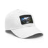 White cotton baseball hat with Angel Falls image patch.