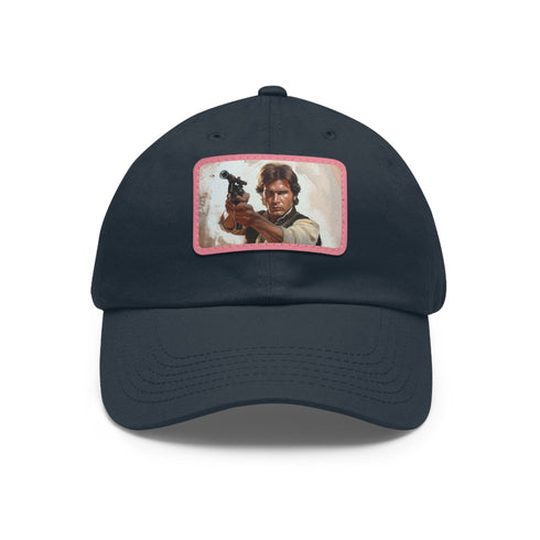 Galactic smuggler cap inspired by Han Solo in white and light brown.