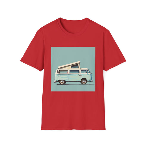 Vintage Camper Van Adventure T-Shirt, Charcoal, Size S, Regular Fit