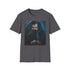 Charcoal cotton T-shirt featuring vibrant Rubeus Hagrid portrait and soft texture