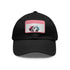 Dalmatian patch baseball cap with white rectangle design, cute dog graphic