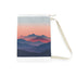 Mountainscape laundry bag with minimalist mountain landscape print.