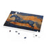 Abstract Horse Texture Puzzle - Textured jigsaw featuring majestic horse painting.