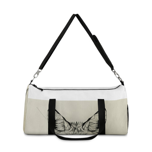 Abstract geometric fox print duffel bag - small size for travel adventures.