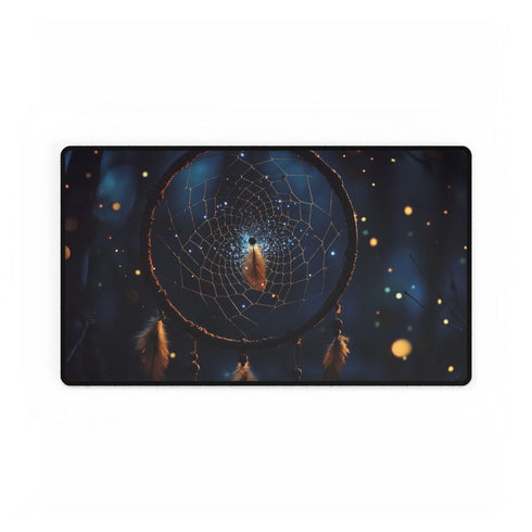 Dreamcatcher with Animated Stardust — XL & XXL Desk Mat — Gaming & Workspace Desk Setup View