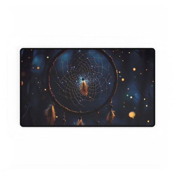 Dreamcatcher with Animated Stardust — XL & XXL Desk Mat — Gaming & Workspace Desk Setup View
