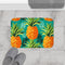 Tropical pineapple bath mat, 24" x 17", Hawaiian sunshine design.