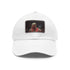 White Chicago Bulls Legacy Cap with Light Brown Patch - Unisex Vegan Hat.
