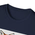 Charcoal geometric fox t-shirt with crew neck and regular fit