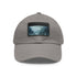 Mystic Horizon Baseball Cap in White with Light Brown Patch.