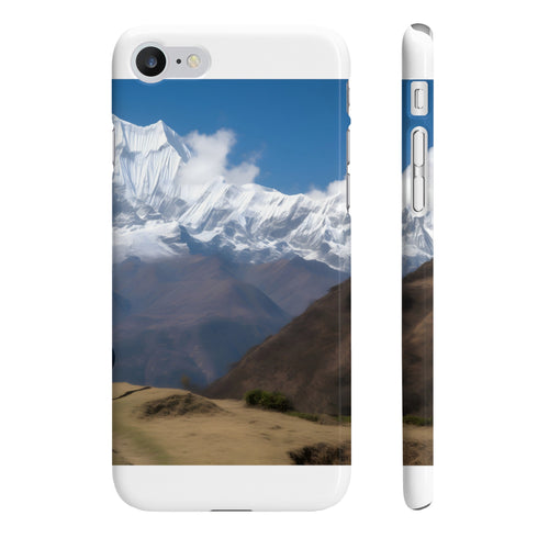 Annapurna Adventure Glossy iPhone 7 Plus Phone Case: Mountain vistas.