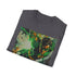 Charcoal crew neck cotton T-shirt with vibrant Green Lantern artwork