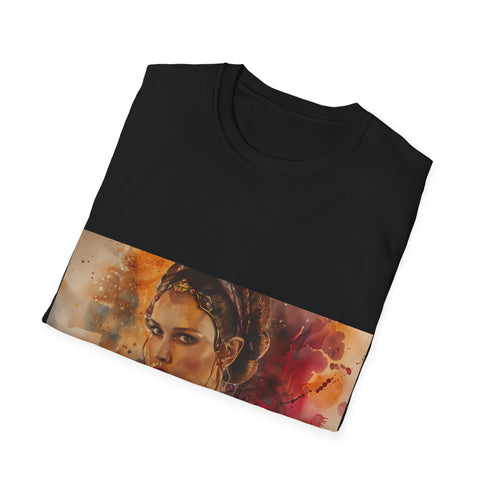 Charcoal Galactic Queen Tee with Padme Amidala Star Wars theme.