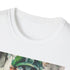 Charcoal crew neck cotton T-shirt featuring vibrant Green Thunder Luigi design
