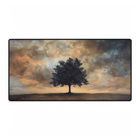 A Lone Tree Standing Strong Against a Polluted Sky Gaming XXL Extended Desk Mat