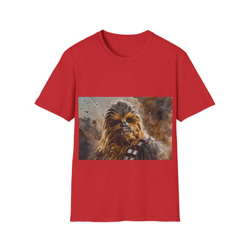 Chewbacca watercolor tee in charcoal, fierce & fun Star Wars design