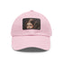 Galactic Princess Leia embroidered white baseball cap with light brown rectangle patch.