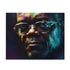 Neon watercolor puzzle of Samuel L. Jackson in vibrant hues.