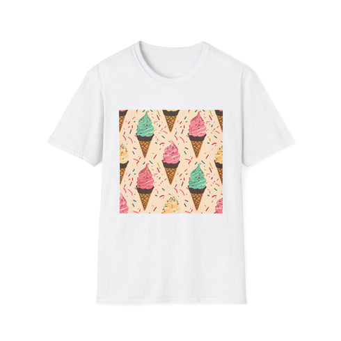 Summers Day Delight T-Shirt: Ice Cream Cone Sprinkles Print