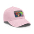 Vibrant watercolor cap with neon colors for stylish summer days.