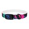 Neon graffiti dog collar in urban chic style for M size.