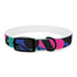 Neon graffiti dog collar in urban chic style for M size.