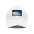 Malibu Dreamin Baseball Cap in White with Light Brown Patch