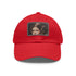 Galactic Princess Leia embroidered white baseball cap with brown patch.