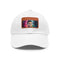 Neon watercolor Ronaldo cap in white with light brown patch.