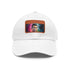 Neon watercolor Cristiano Ronaldo hat with light brown patch.