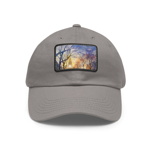 Eiffel Tower watercolor baseball cap with stunning design perfect for Parisian charm.