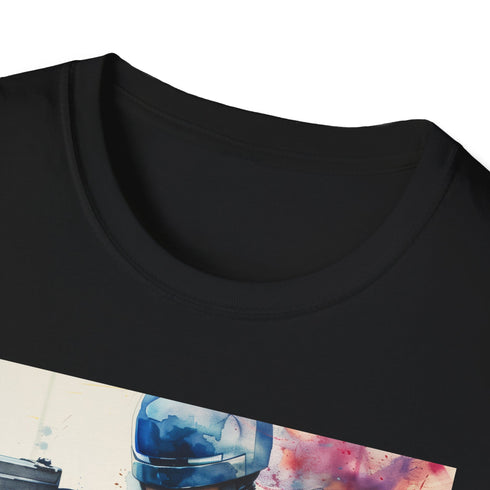 RoboCop graphic t-shirt in charcoal, size small for men and women.