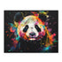 Joyful Panda Watercolor Puzzle with 120 Pieces.