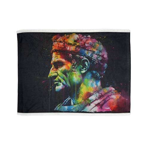 Watercolor Caesar's Augustus blanket, perfect for cozy Mother's Day vibes.