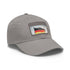 White cap with German flag colors patch for Deutschland pride.