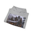 The Sanctuary rustic cabin getaway hoodie in navy, size small.