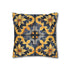 Mediterranean Artisan Ceramic Tiles Seamless Square Cushion Cover - Product in Use Lifestyle View | Prints With Passion