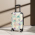Chic pastel geometric small suitcase in black for travel accessories.