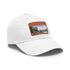 Kiwi Lake Adventure Baseball Cap in White with Light Brown Patch
