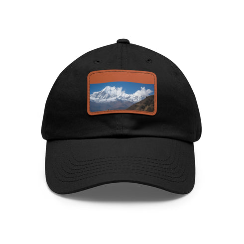 White cotton Annapurna Adventure Trek Cap with rectangle patch.