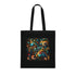 Isomorphic Harmony Tote Bag, Black Cotton Tote with Isomorphic Design