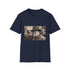 Charcoal crew neck cotton T-shirt with Winston Churchill silhouette graphic