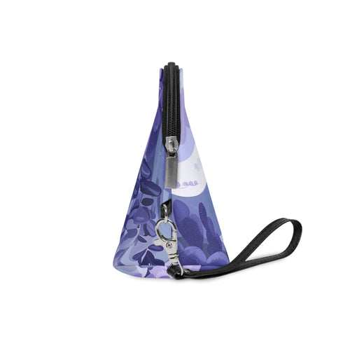 Lavender fields beauty bag with seamless pattern for makeup lovers.