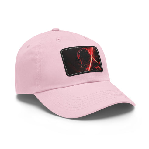 Dark Side Vader Sith Baseball Cap with White Rectangle Patch.