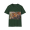 Charcoal watercolor Chewbacca tee with crew neck vibrant sci-fi design
