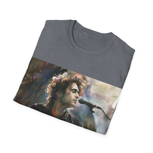 Jeff Buckley Watercolor Concert Tee in Charcoal, size Small