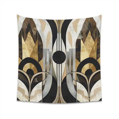 Abstract Art Deco Tapestry: Vintage Glamour for Home Decor - High-Quality, Stylish, All-Season, Perfect Gift - Available in 34 x 40 and 57 x 57 - Shop Now at BenCPrints