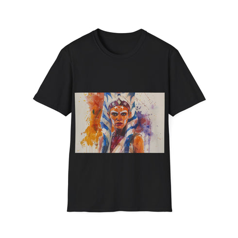 Ahsoka Tano Galactic Guardian Tee in Charcoal Cotton, Crew Neck